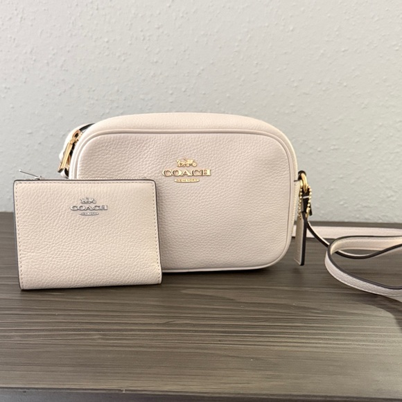Coach Handbags - Coach Off-White Crossbody Bag and Wallet Set